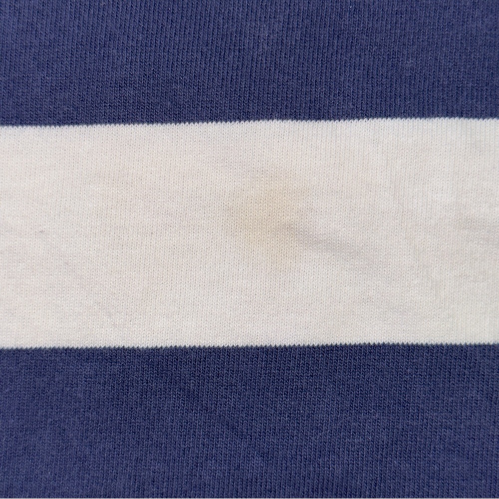 Polo Ralph Lauren Rugby Shirt L Striped Green Collar Custom Fit - Picture 7 of 7